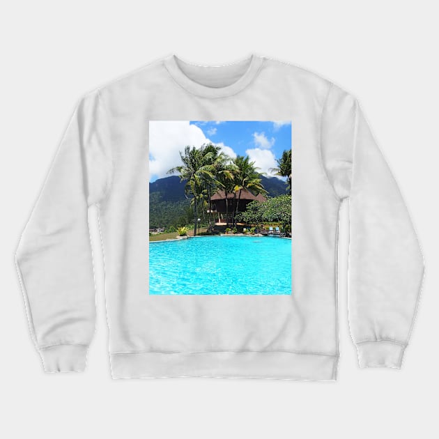 Tropical Pool Vacation Crewneck Sweatshirt by NewburyBoutique